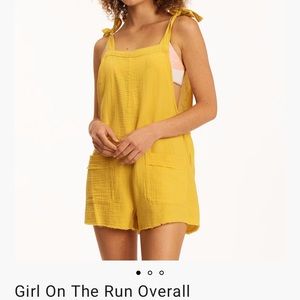Billabong romper with tie sleeves